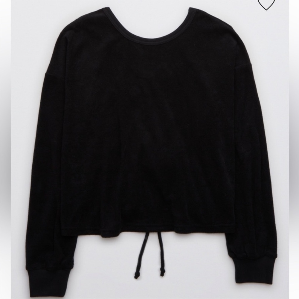 aerie Terry Cloth Cinched Sweater - Picture 5 of 6